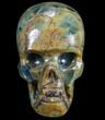 Carved, Blue Calcite Skull - Argentina #80875-1